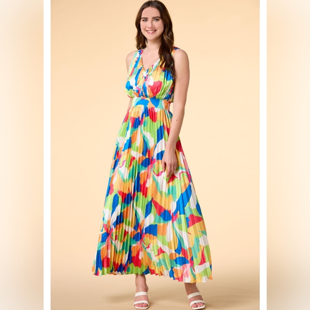 $9 FLYING TOMATO PLEATED MAXI DRESS NWOT - Picture 6 of 6